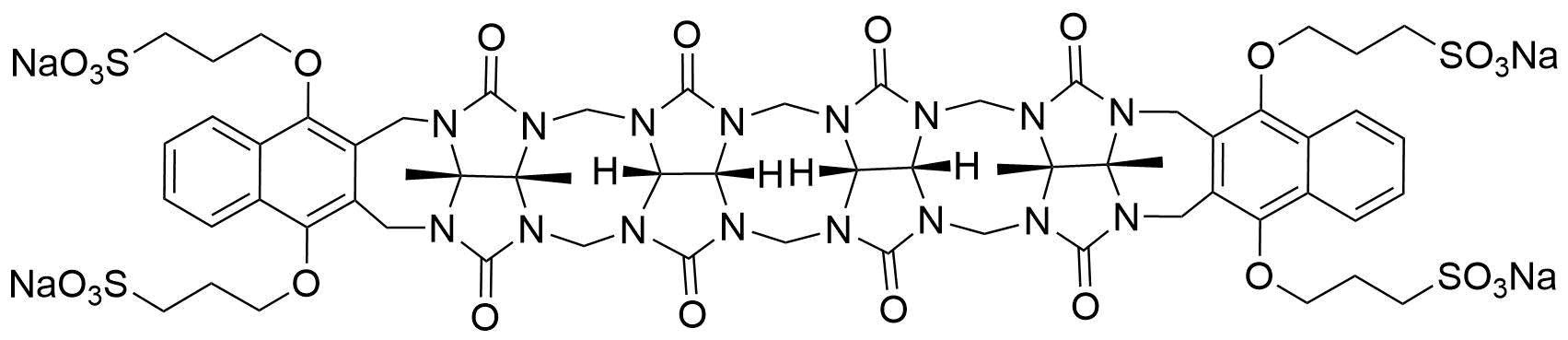 Acyclic sodium 4 4' %28naphthalene 1 4 diyl%29bis%28butane 1 sulfonate%29 cucurbituril