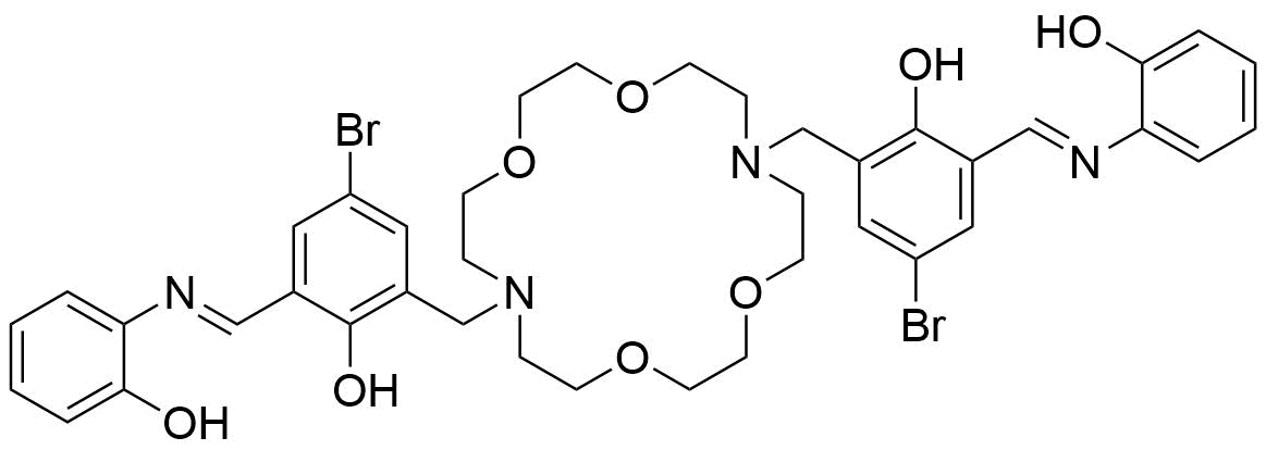 3 3'  1 4 10 13 tetraoxa 7 16 diazacyclooctadecane 7 16 diylbis%28methylene%29 bis n %282 hydroxyphenyl%29 2 hydroxy 5 bromobenzenemethanimine 