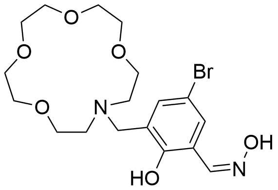 2 hydroxy 3 %281 4 7 10 tetraoxa 13 azacyclopentadecan 13 ylmethyl%29 5 bromobenzaldehyde oxime