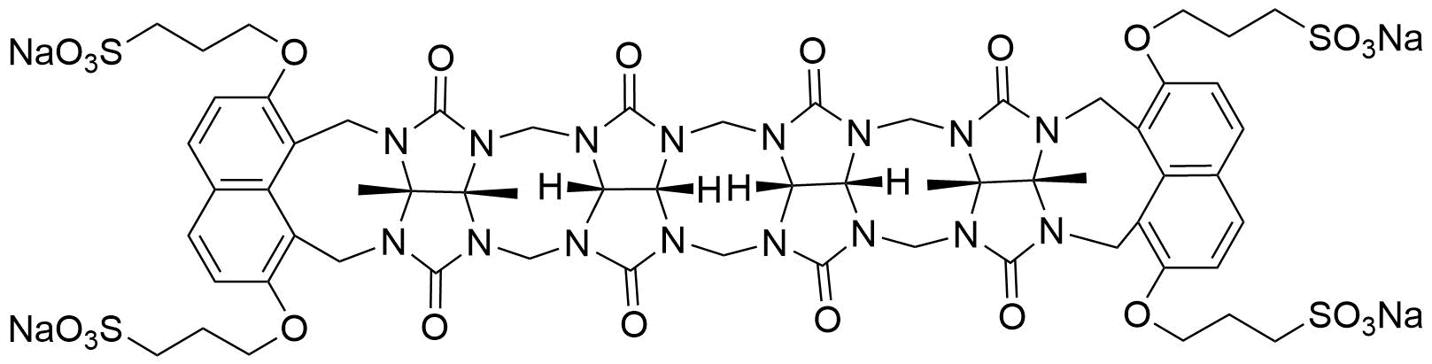 Acyclic sodium 3 3' %28naphthalene 1 4 diylbis%28oxy%29%29bis%28propane 1 sulfonate%29 cucurbituril