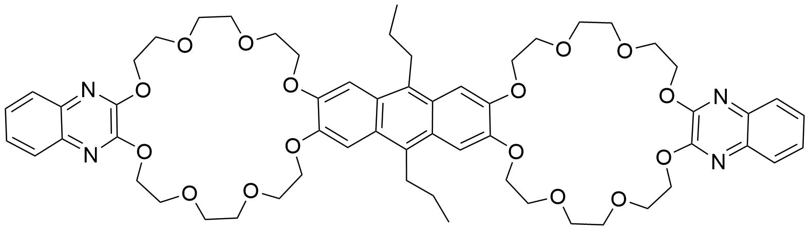 Bis quinoxaline 2 3 diylbis oxy%283 6 dioxaoctane 1 8 diyl%29oxy   9 10 dipropylanthracene