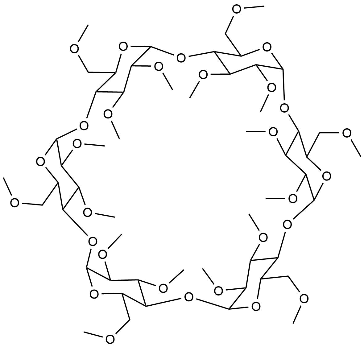 Permethyl alpha cyclodextrin