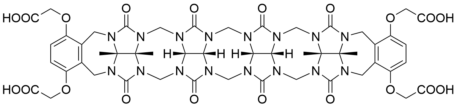 Acylic 2 2' %281 4 phenylenebis%28oxy%29%29diacetic acid  cucurbituril %28tetrameric glycouril unit%29